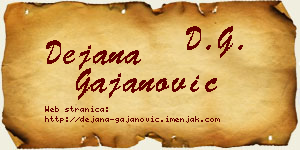 Dejana Gajanović vizit kartica